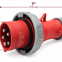 Clavija industrial IP67 32A 400V JH300 / JH294 Pines Macho