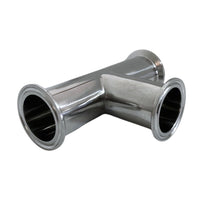 Detalle de Tee Sanitaria Tri-Clamp | acero inoxidable para conexiones sanitarias en bodega