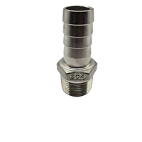 Adaptador espiga 3/4" a 3/4" NPT Acero Inoxidable