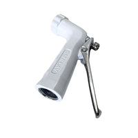 Pistola de Enjuagado Columbia Products N2SW – Estructura de Zinc con Mango de Acero Inoxidable – Color Blanco