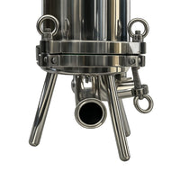 Detalle de Housing sanitario para microfiltración de embotellado | 4 cartuchos | Tri-Clamp 2" de vino