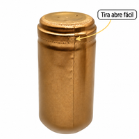 Cápsula PVC Color Oro / Dorado 29.5x60mm - Paquete de 100 pz