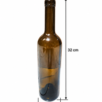 Botella de vidrio 750ml Insignia Alta Café - Caja con 12 piezas