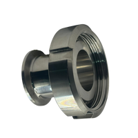 Adaptador Tri-Clamp de 1.5 pulgadas a rosca DIN-40 hembra en acero inoxidable sanitario