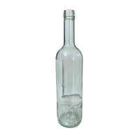Detalle de Botella bordolesa ECOVA clásica 750 ml | Verde o Transparente para embotellado de vino