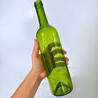 Botella verde Burdeos 750 ml, lista para embotellado de vino premium.