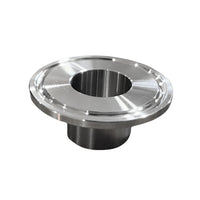 Detalle del lado TriClamp de la férula mostrando la superficie pulida.