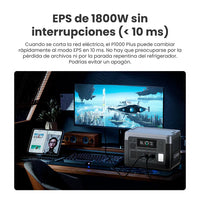 Estación de Energía Portátil Oukitel P1000 Plus de 1800 W con Batería LiFePO4