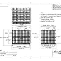 Reja metálica con capacidad para hasta 550 botellas.