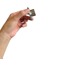 Tres férulas soldables alineadas, una de cada tamaño (1", 1.5", 2"), mostrando las diferencias de diámetro.