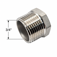 Tapón de acero inoxidable NPT rosca exterior 3/4" y 1"