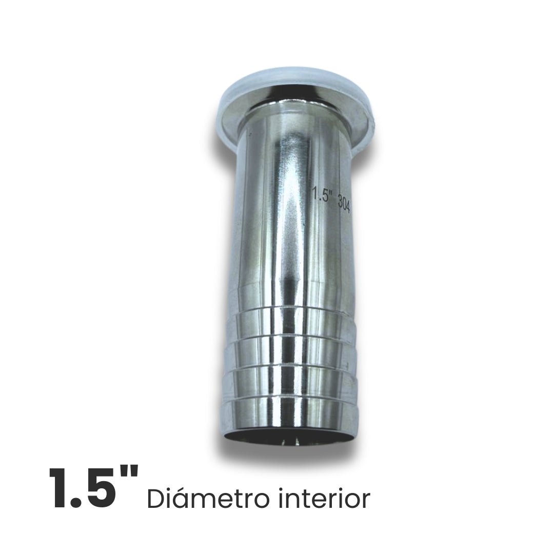 Adaptador Sanitario de Espiga para manguera a Tri - clamp - Hacer Vino
