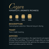 Barrica Cigare - Doreau Tonneliers - Spirits Collection - Hacer Vino