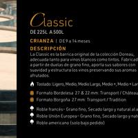 Barrica Classic - Doreau Tonneliers - Wine Collection - Hacer Vino