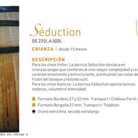 Barrica Séduction - Tonnellerie Vernou - Hacer Vino