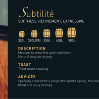 Barrica Subtilité - Doreau Tonneliers - Spirits Collection - Hacer Vino