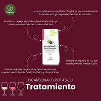 Detalle de Bicarbonato Potásico para des-acidificación Laffort para elaboración de vino en bodega