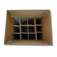 Caja de cartón 12 botellas 300 mm de alto y 75 mm de diámetro - Hacer Vino