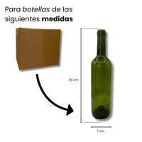 Caja de cartón 12 botellas 300 mm de alto y 75 mm de diámetro - Hacer Vino