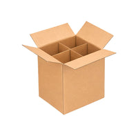 Caja de cartón para botellas de vino | Varios tamaños | Grado 32 pared sencilla con separador para embotellado de vino
