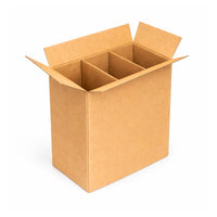 Caja de cartón para botellas de vino | Varios tamaños | Grado 32 pared sencilla con separador para embotellado de vino