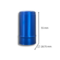 Cápsula Polilaminada Color Azul Flor Blue 28.75x55mm - Paquete 100 Pz - Hacer Vino