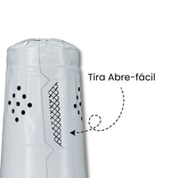 Cápsula Polilaminada Color Blanco 34x123mm para botellas de Vino espumoso o Champagne - Paquete 100 Pz - Hacer Vino