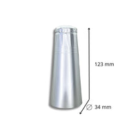 Cápsula Polilaminada Color Plata 34x123mm para botellas de Vino espumoso o Champagne - Paquete 100 Pz - Hacer Vino