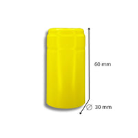 Cápsula PVC Color Amarillo 30x60mm - Paquete 100 Pz - Hacer Vino