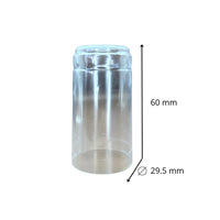 Cápsula PVC Transparente 29.5x60mm - Paquete 100 Pz - Hacer Vino