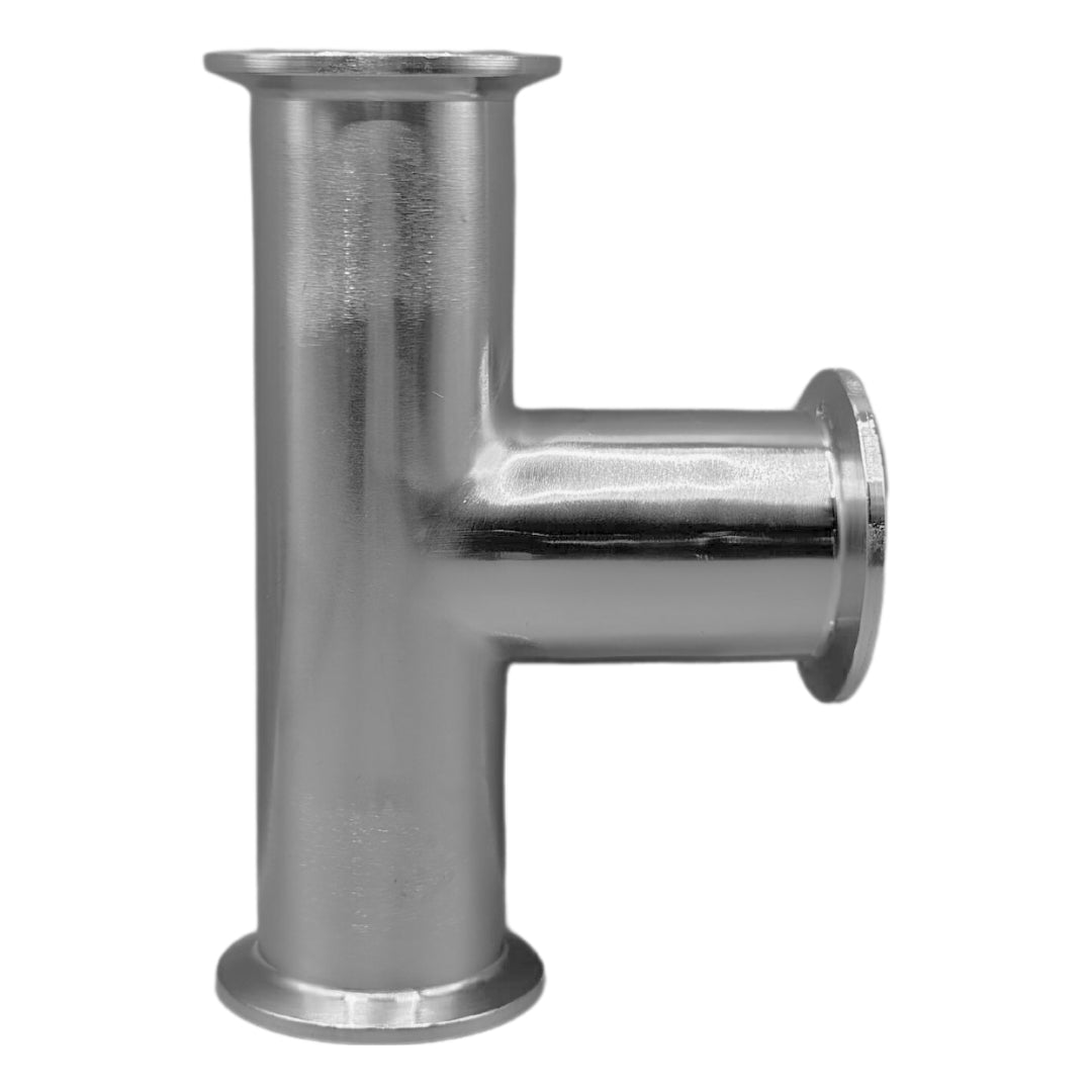 Conexión tipo T tri - Clamp de 2" de acero inoxidable - Hacer Vino