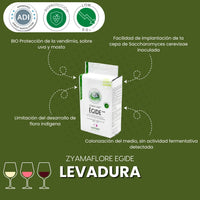 Detalle de Levadura ZYMAFLORE EGIDE no fermentativa - Bio Proteccion Laffort para fermentación alcohólica del vino