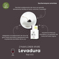 Levadura ZYMAFLORE XPURE vino tinto - Hacer Vino