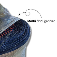 Detalle de Malla anti-granizo color negro para proteger tu viñedo para trabajo en viñedo