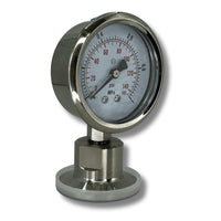 Hacer VinoManómetro Tri - Clamp 1.5" (0 - 145psi) - Hacer Vino