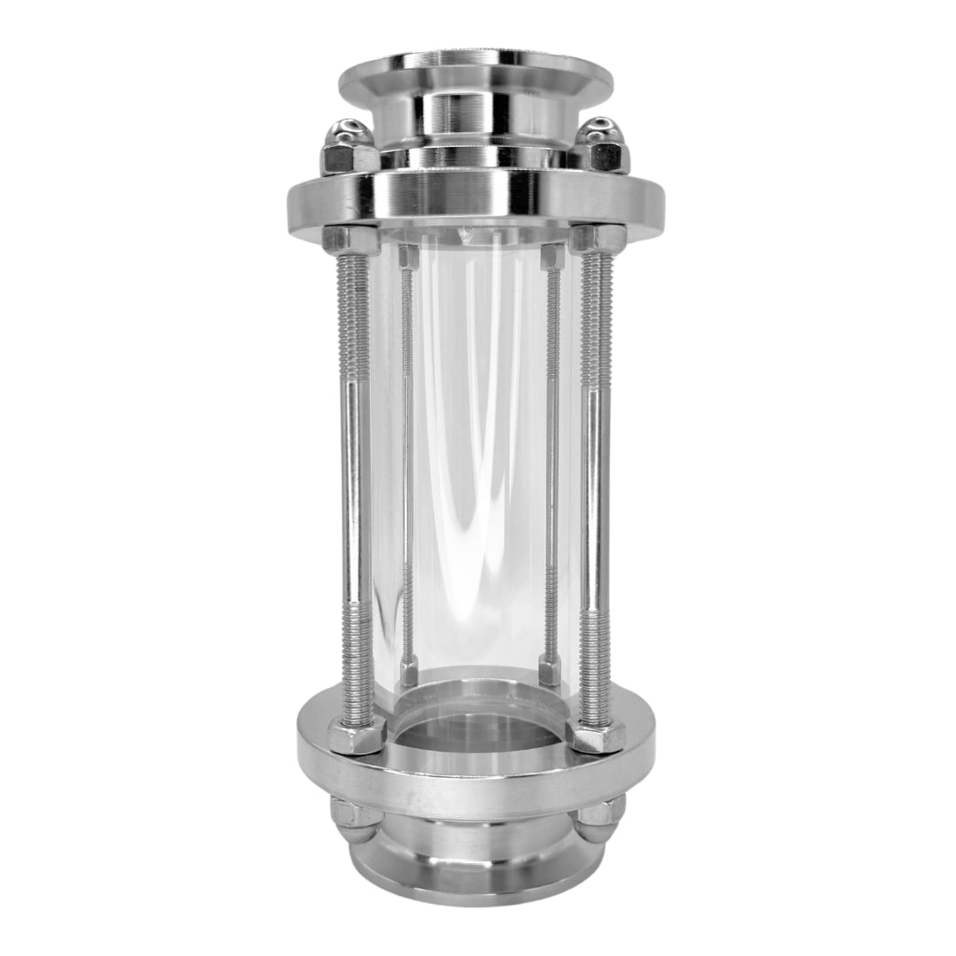 Mirilla de acero inoxidable con triple abrazadera 1,5" - Hacer Vino