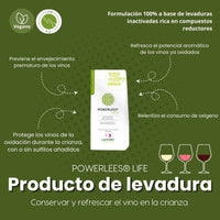 Powerlees Life para protección de vinos en crianza - Hacer Vino