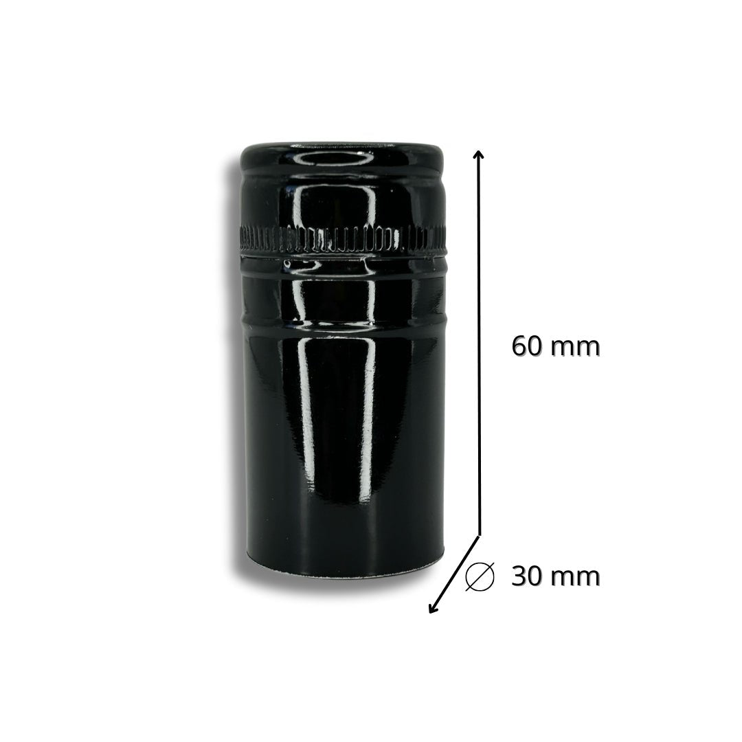 Hacer VinoTaparrosca Color Negro 30x50mm - Paquete 100 Pz - Hacer Vino