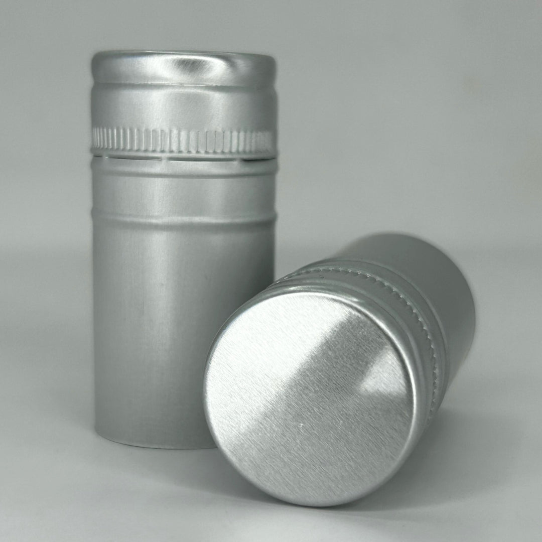 Hacer VinoTaparrosca Color Plata 30x50mm - Paquete 100 Pz - Hacer Vino