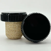 Tapon de corcho microaglomerado - Bar top con disco de plástico color negro - Hacer Vino