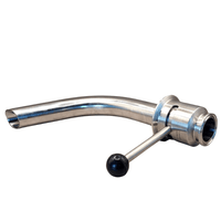 Válvula con brazo tri - clamp 1.5" - Hacer Vino