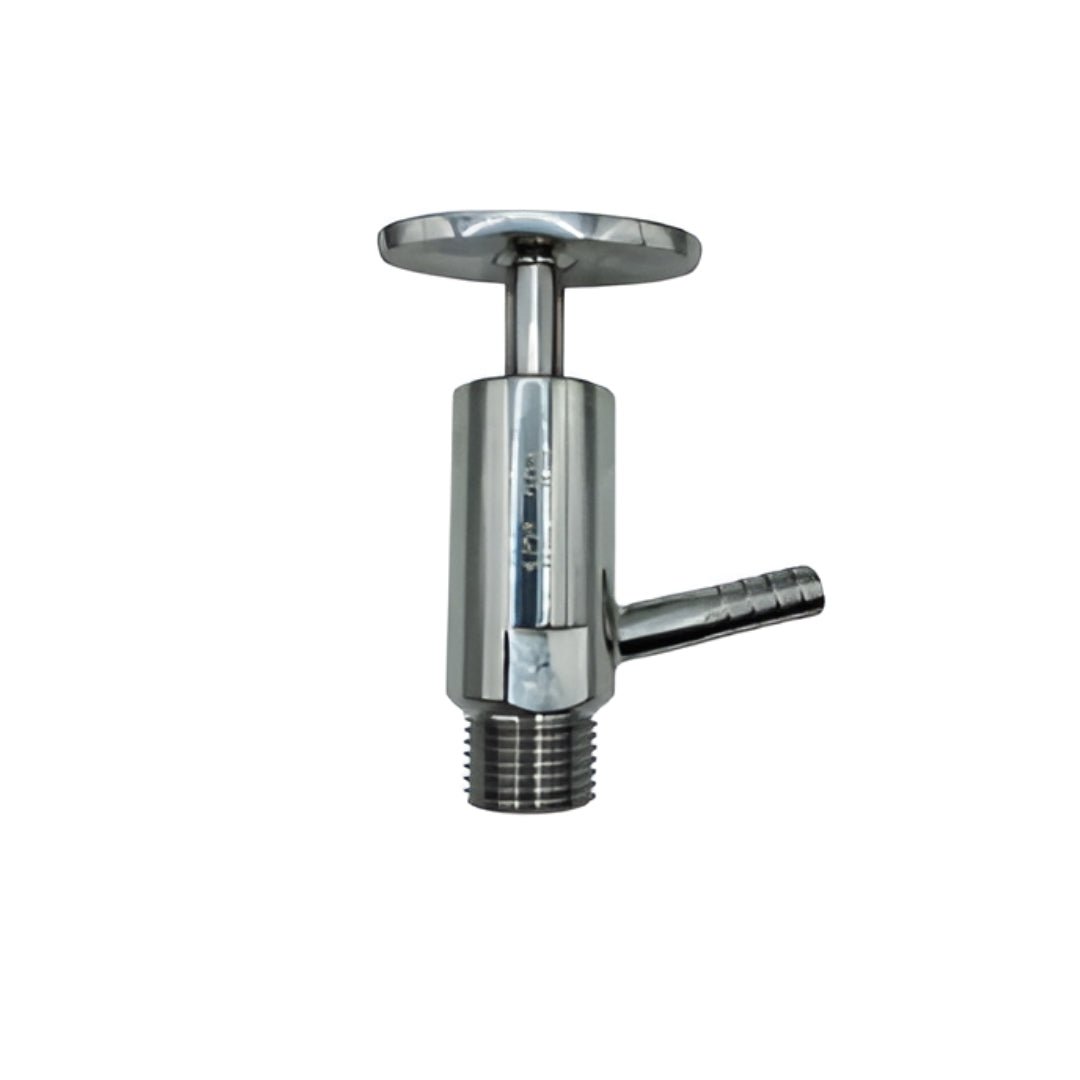 Válvula de muestreo inoxidable 1/2" Macho NPT - Hacer Vino