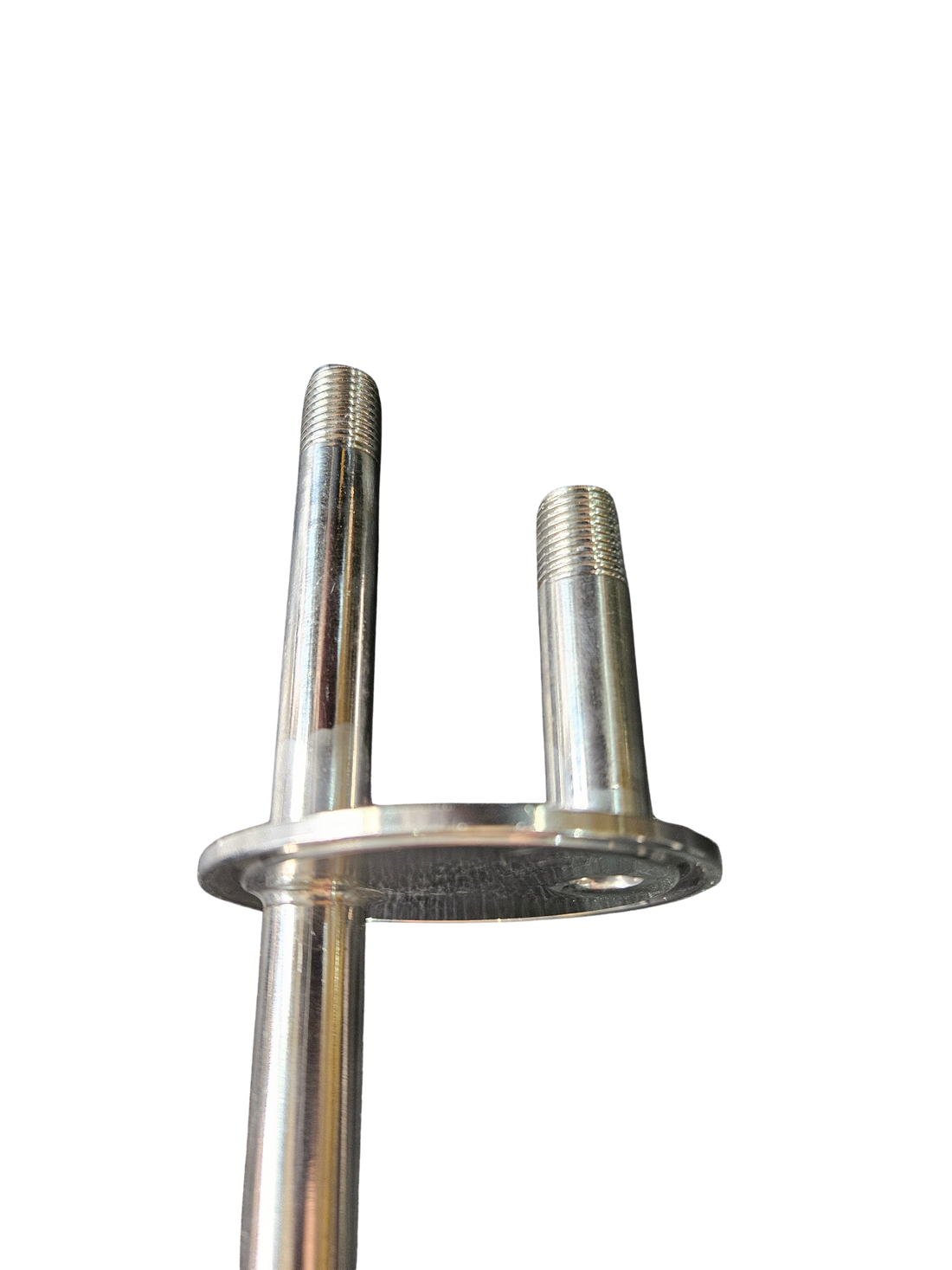 Manifold triclamp de 2" con dos salidas de 1/4" NPT y succión para barril