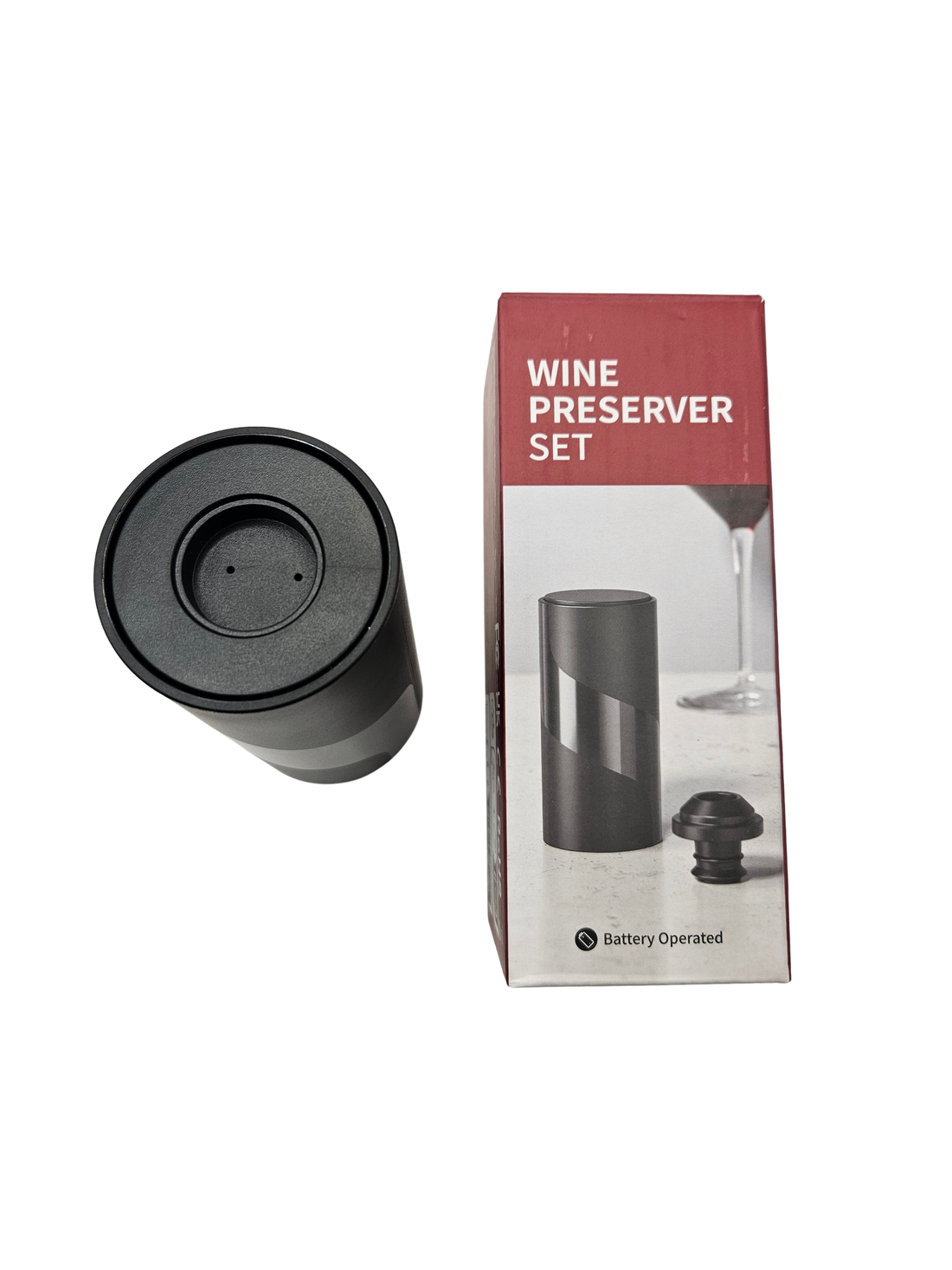 Bomba eléctrica de vacío para botella de vino con un tapón