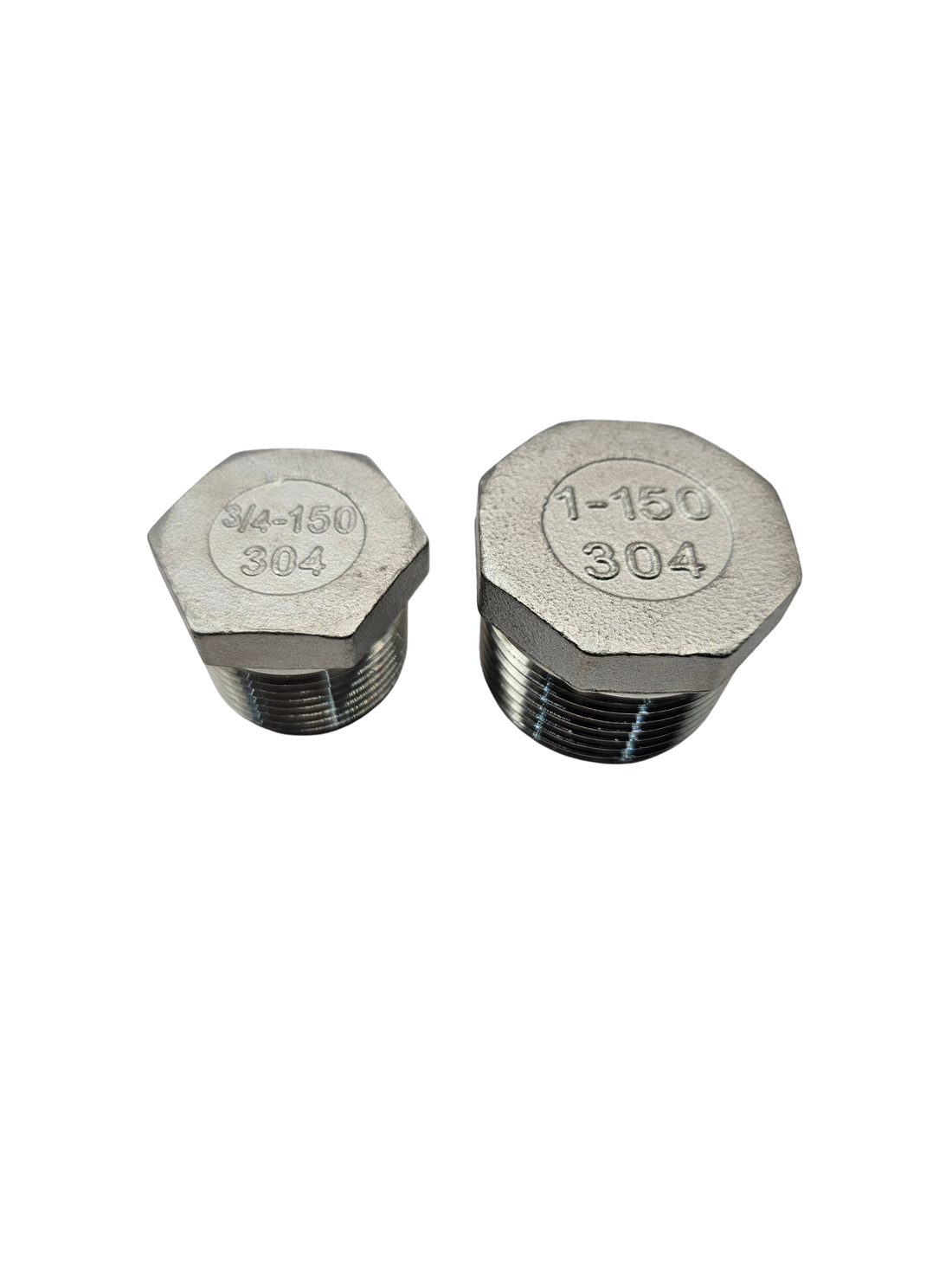 Tapón de acero inoxidable NPT rosca exterior 3/4" y 1"