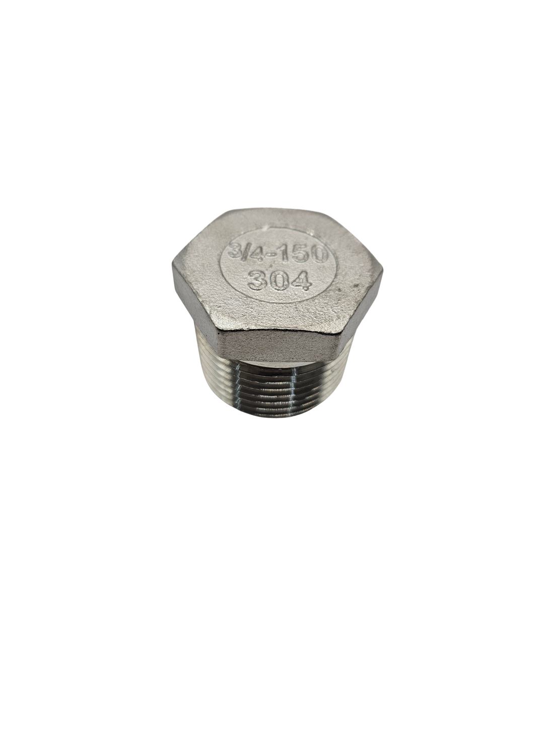 Tapón de acero inoxidable NPT rosca exterior 3/4" y 1"