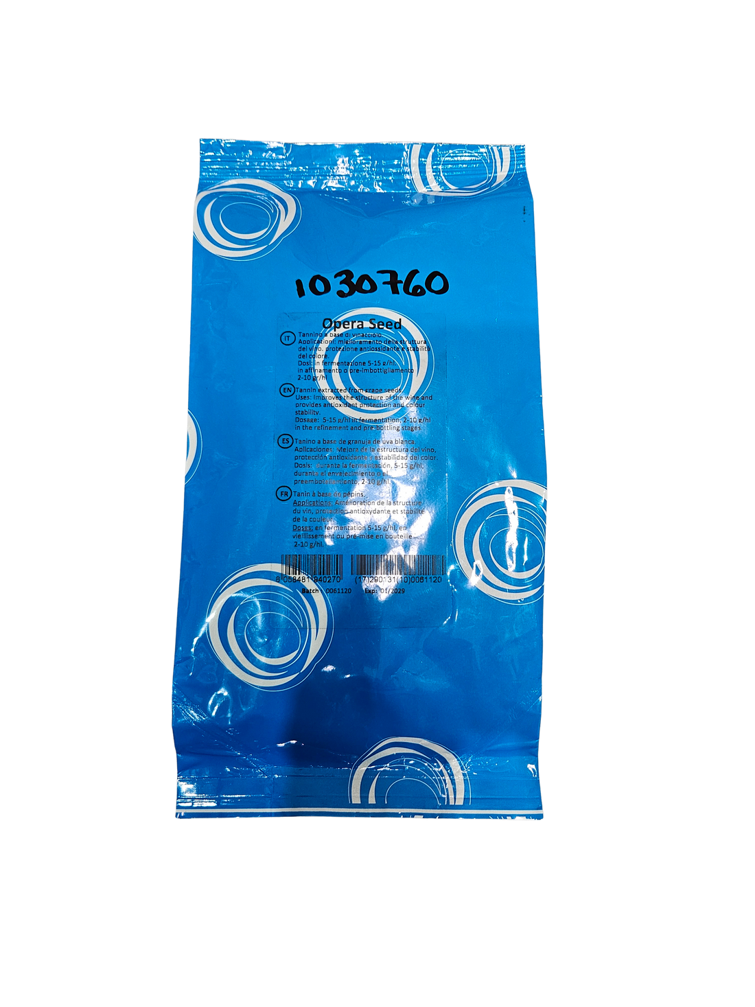 Tanino de Semilla Opera Seed – Tanino Proantocianídínico para Estructura y Color (500 g) - Perdomini IOC