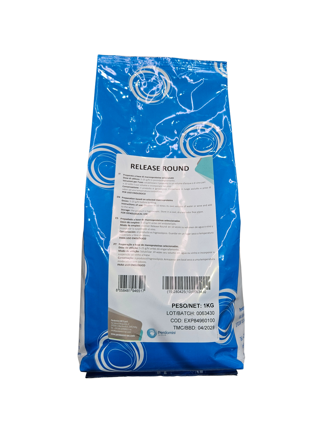 Agente de Removido Release Round – Polisacáridos en Polvo para Espumosos Método Tradicional (1 kg) - Perdomini IOC