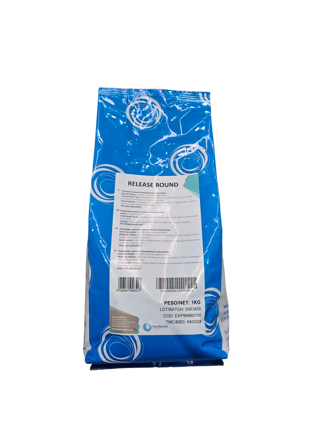 Agente de Removido Release Round – Polisacáridos en Polvo para Espumosos Método Tradicional (1 kg) - Perdomini IOC