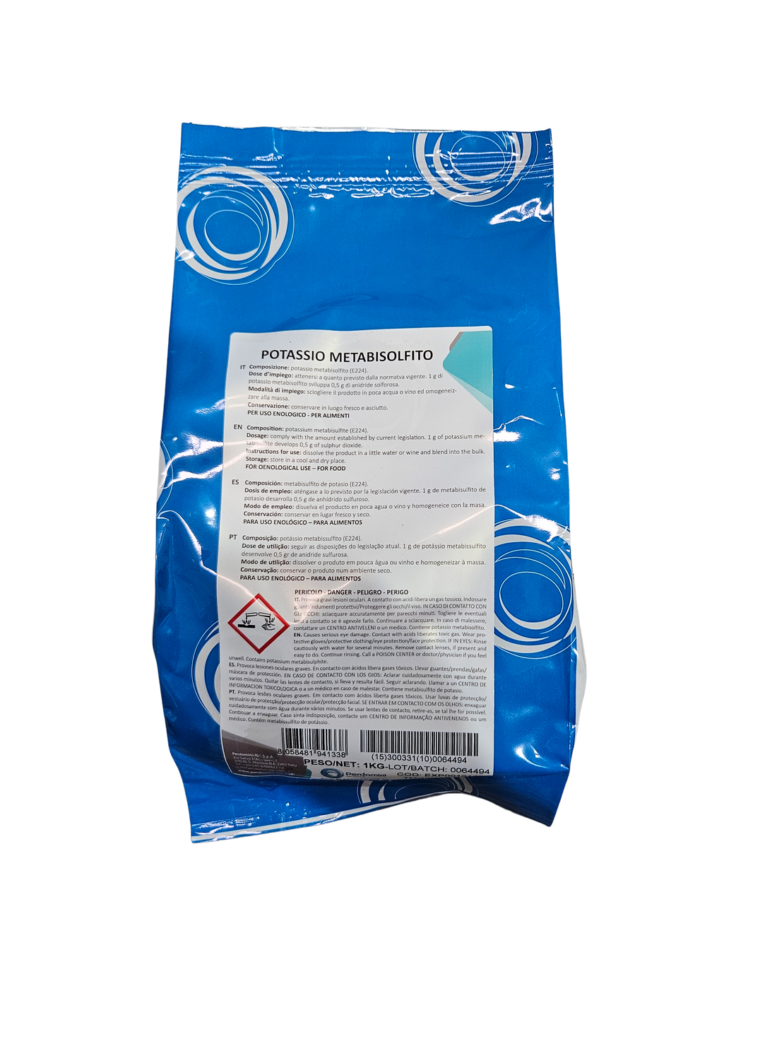 Metabisulfito de Potasio – Antioxidante y Antiséptico para Vinificación Perdomini IOC